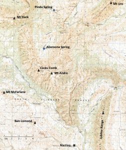 Location map of Mount Andre