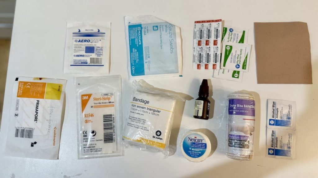 first aid kit hiking