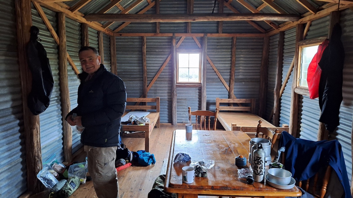 Inside Round Mountain Hut