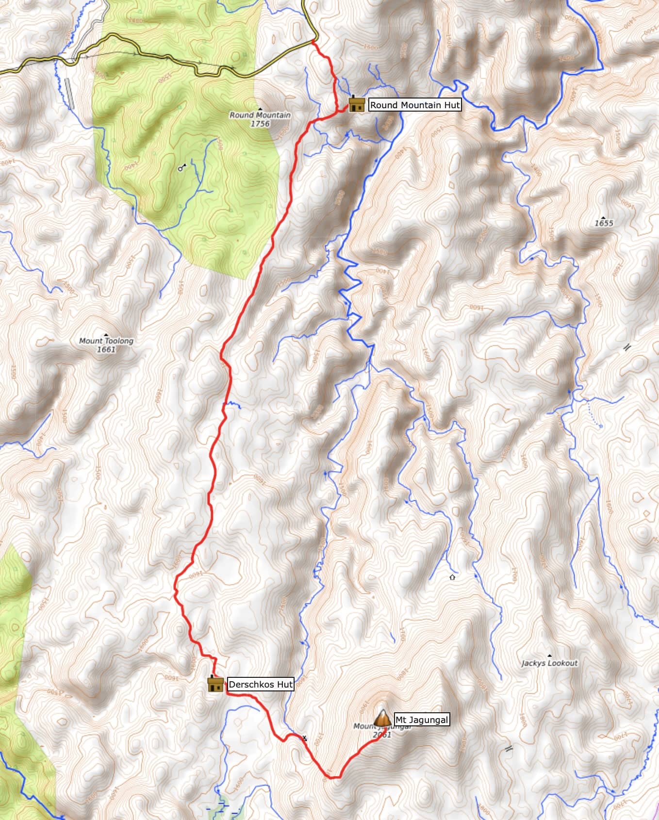 jagungal climb map
